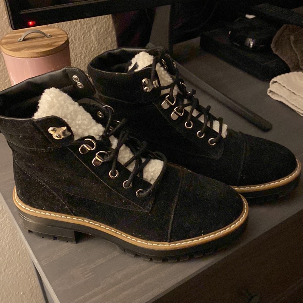These beautiful 8 1/2 Black Suede boots are like New. Wore just 2x